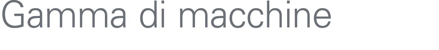 Gamma di macchine