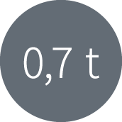 0,7 t