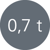 0,7 t