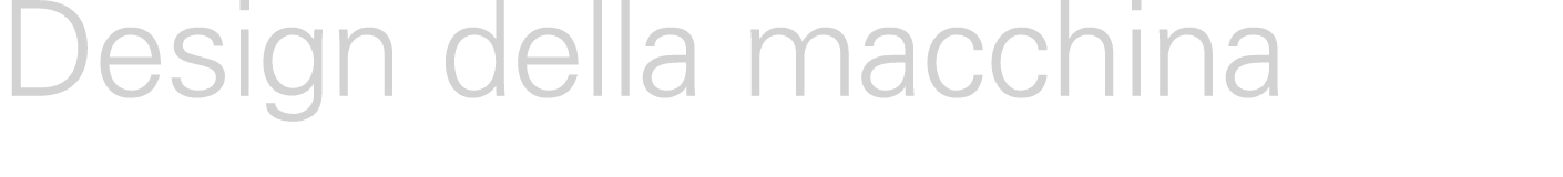 Design della macchina