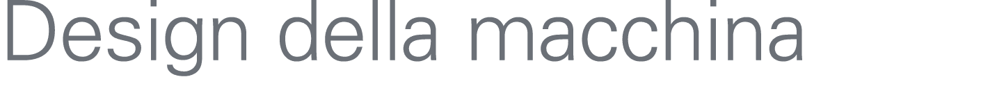 Design della macchina