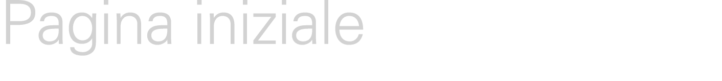 Pagina iniziale