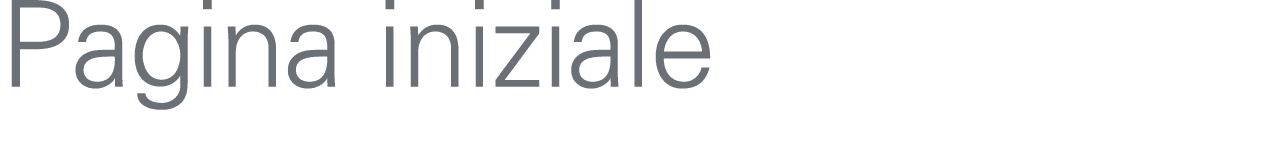 Pagina iniziale