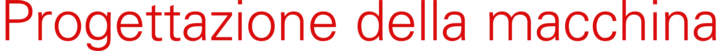 Progettazione della macchina