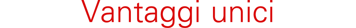 Vantaggi unici