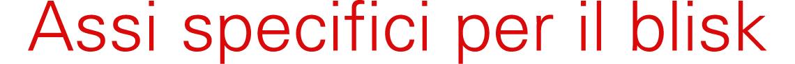 Assi specifici per il blisk