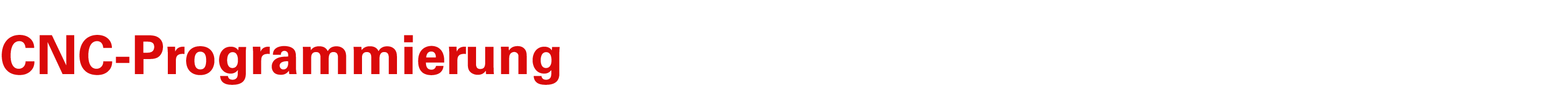 CNC Programmierung