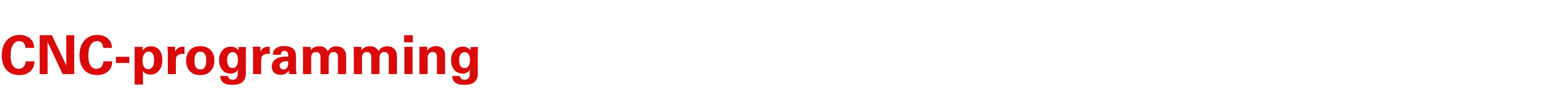 CNC programming