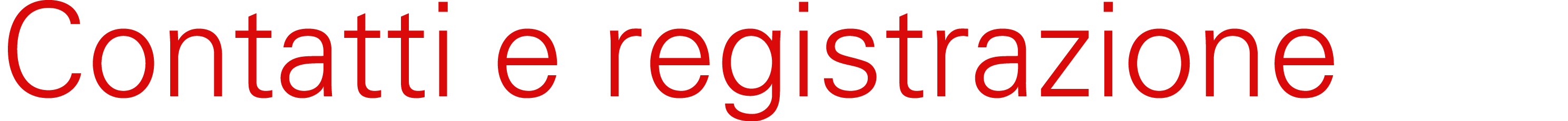 Contatti e registrazione