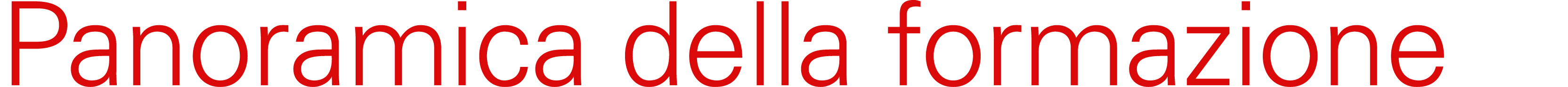 Panoramica della formazione