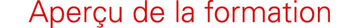 Aper u de la formation