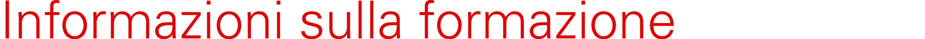 Informazioni sulla formazione