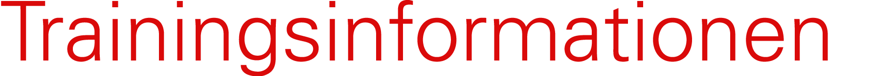 Trainingsinformationen