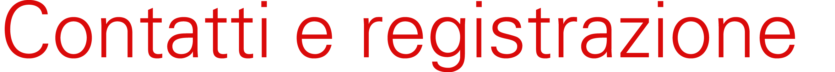 Contatti e registrazione