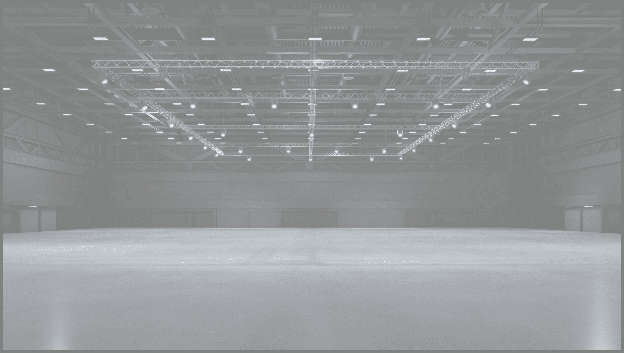 Empty exhibition center with truss. backdrop for exhibition stands.3d render.